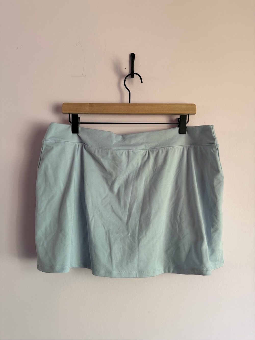 Hollister Gilly Hicks Baby Blue Pastel Active Skort Shorts Soft Knit Mini XL - Picture 3 of 5